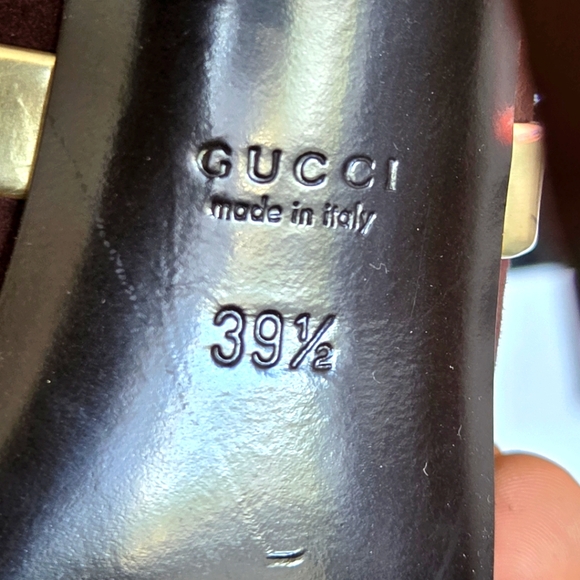 Vintage GUCCI Brown Suede Platform Slide Chunky Heels. 39.5 - Picture 11 of 11